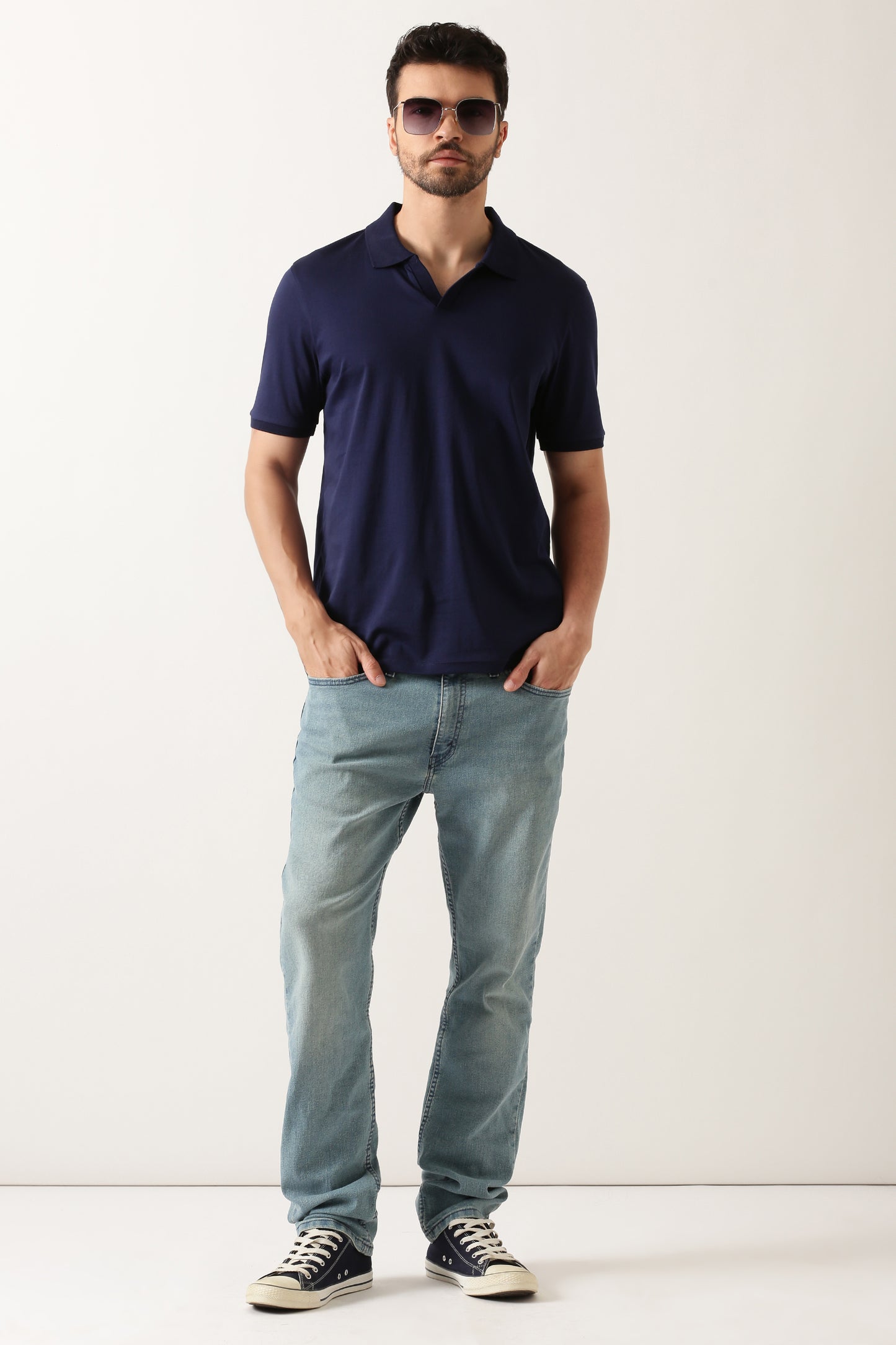 navy-luxury-silken-v-neck-tshirt