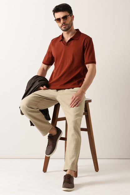 brown-luxury-silken-v-neck-tshirt