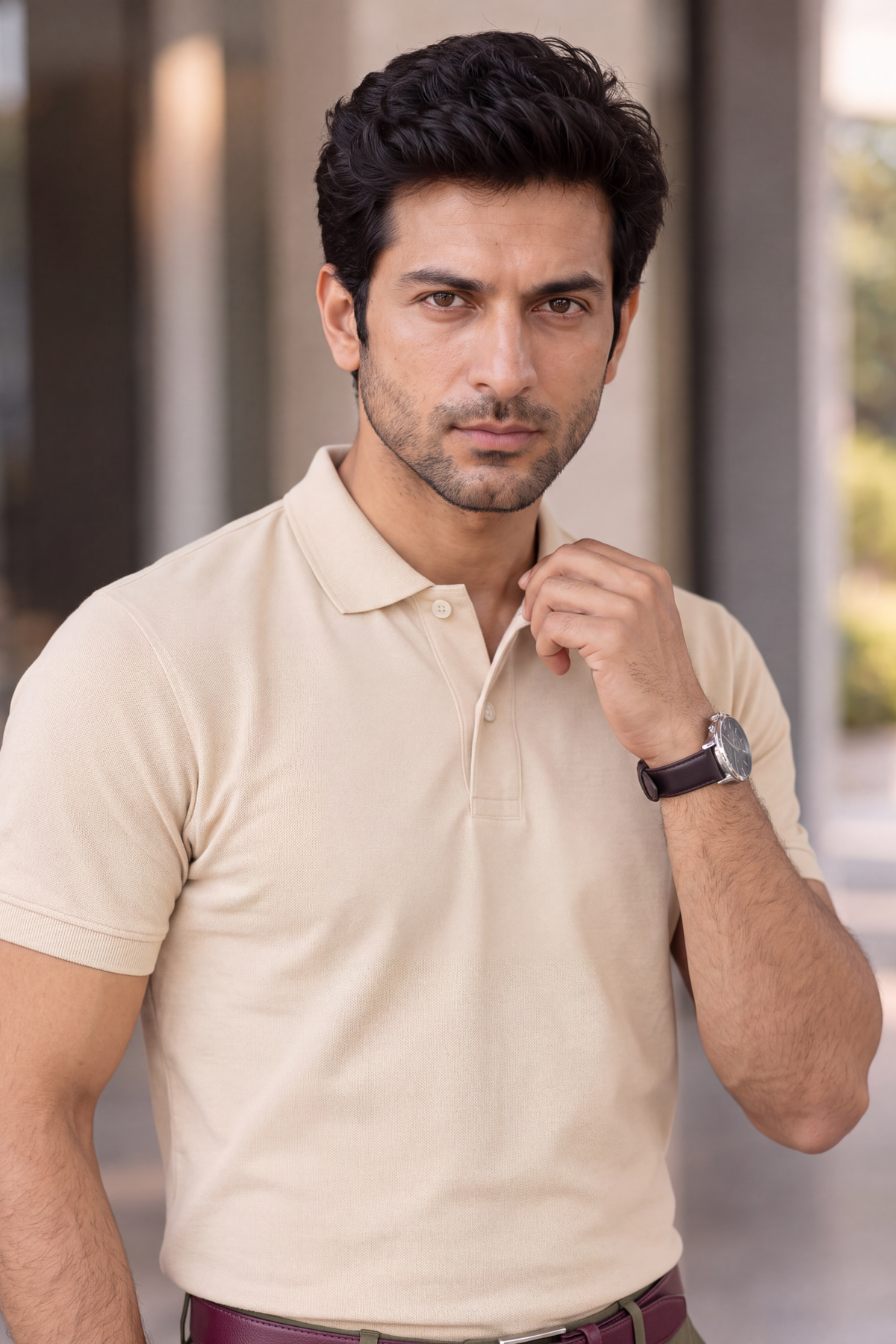 oatmeal-everyday-luxe-premium-cotton-polo-t-shirt