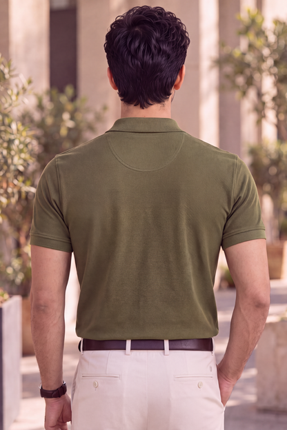 dill-green-everyday-luxe-premium-cotton-polo-t-shirt