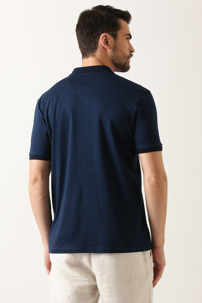 navy-luxury-silken-polo-tshirt
