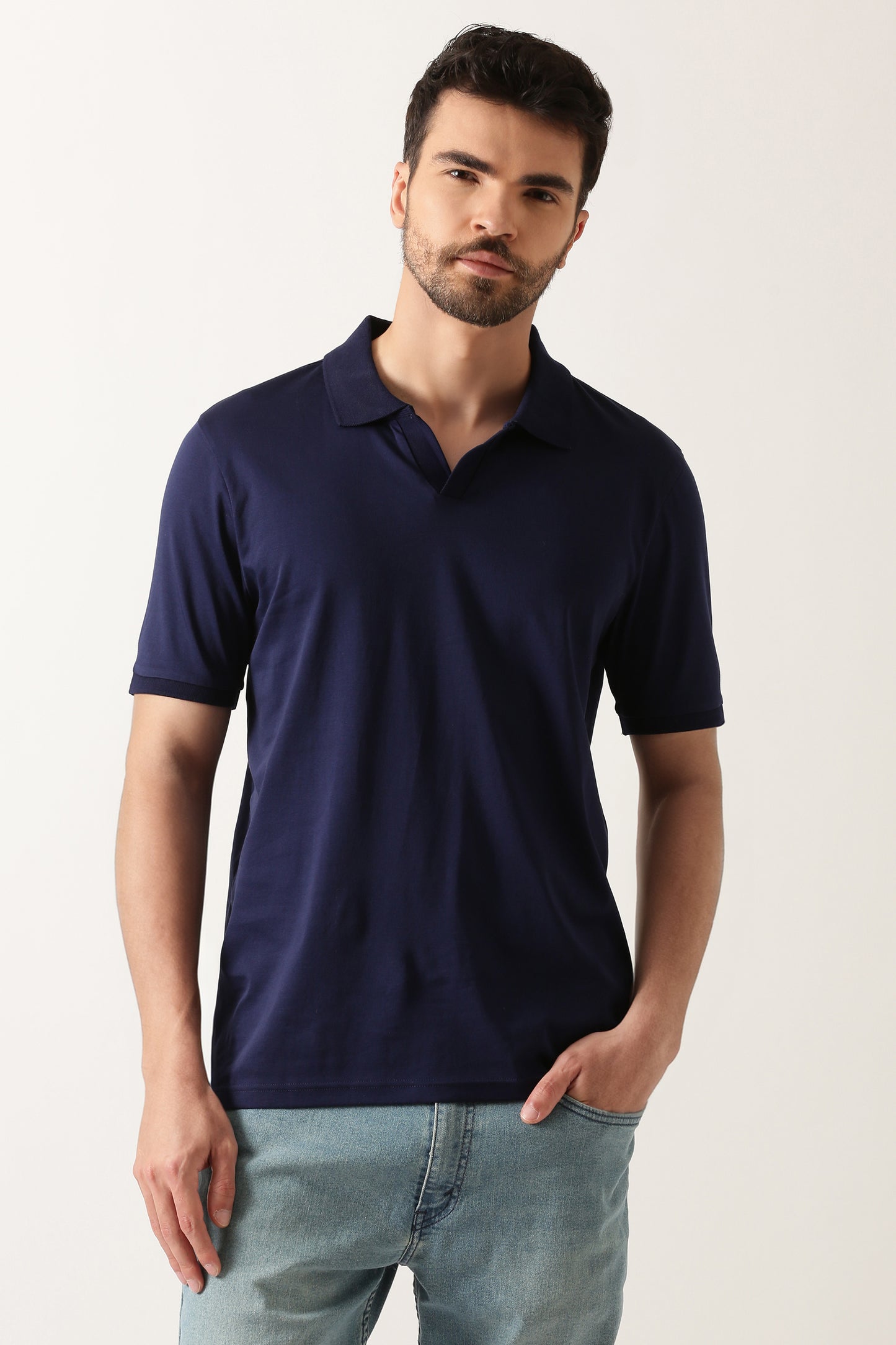navy-luxury-silken-v-neck-tshirt