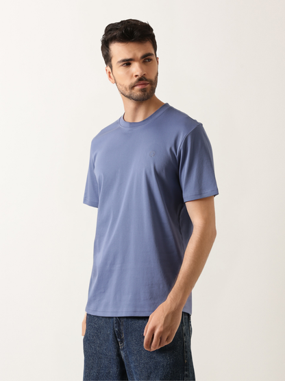 blue-gray-luxury-silken-crew-neck-tshirt