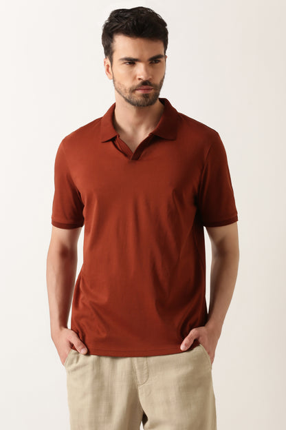 brown-luxury-silken-v-neck-tshirt