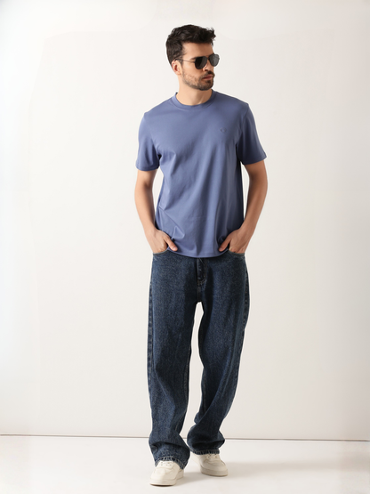 blue-gray-luxury-silken-crew-neck-tshirt