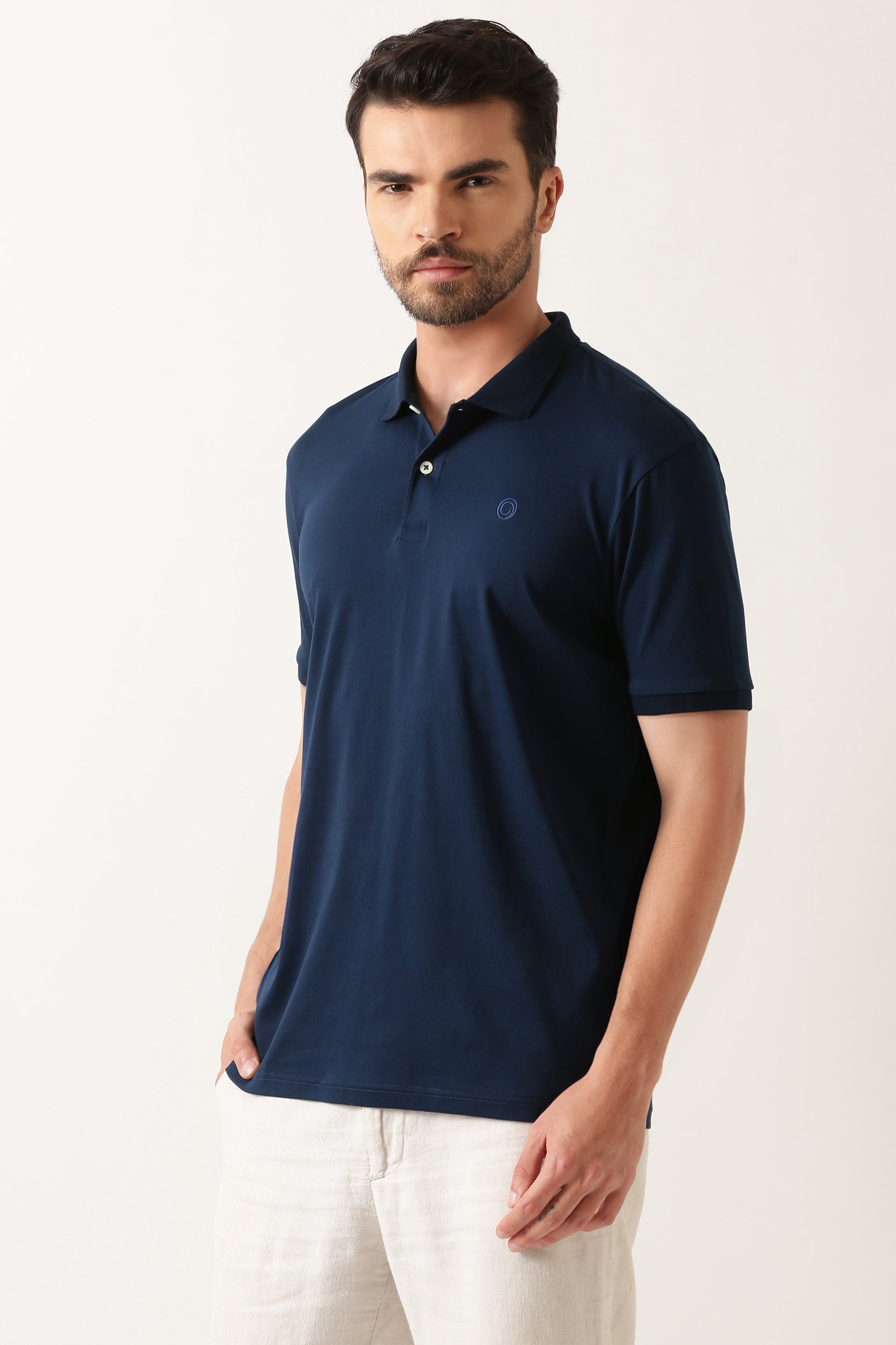 navy-luxury-silken-polo-tshirt