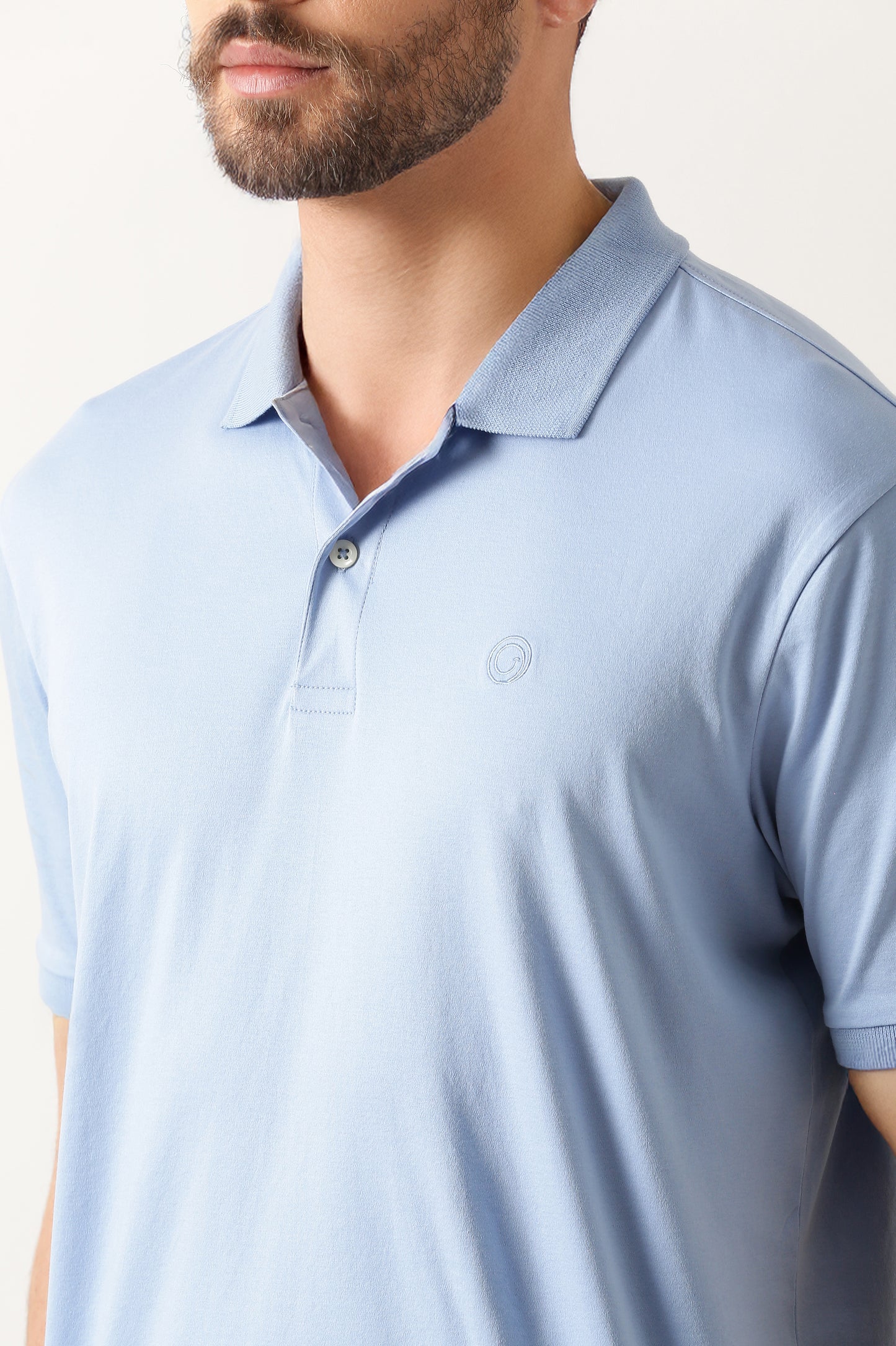 vintage-blue-luxury-silken-polo-tshirt