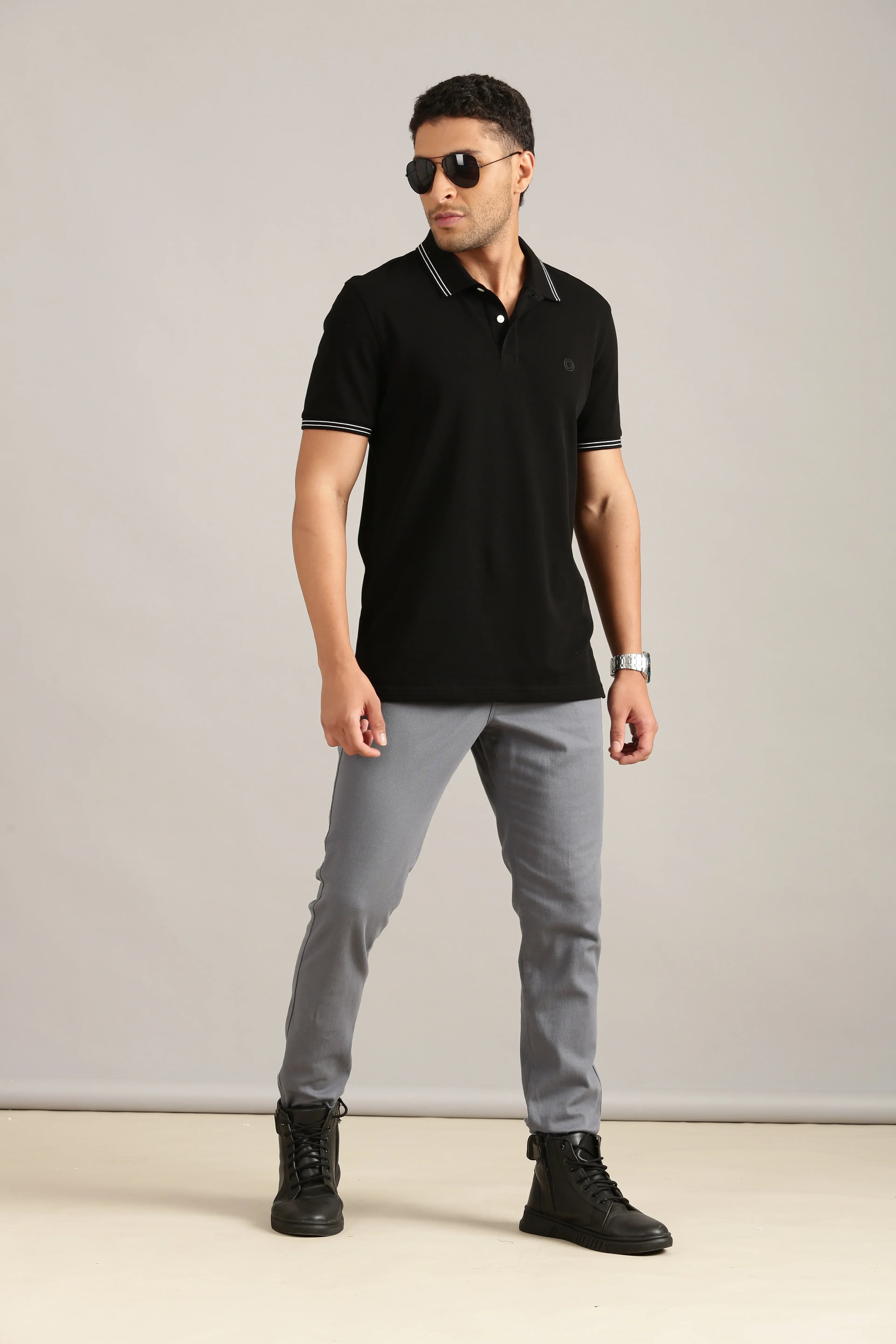 India's Finest Tipping Supima Polo Shirt | Miphoria Luxury Essentials