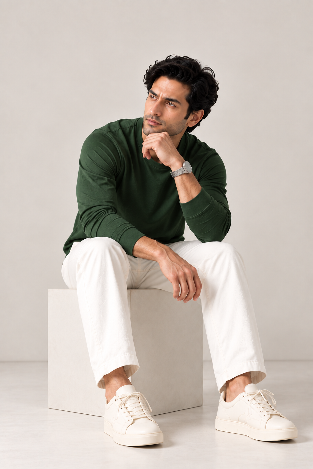 green-luxury-soffio-full-sleeve-crew-neck-tshirt